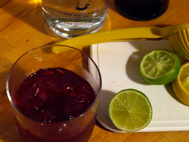 Blueberry vodka sour